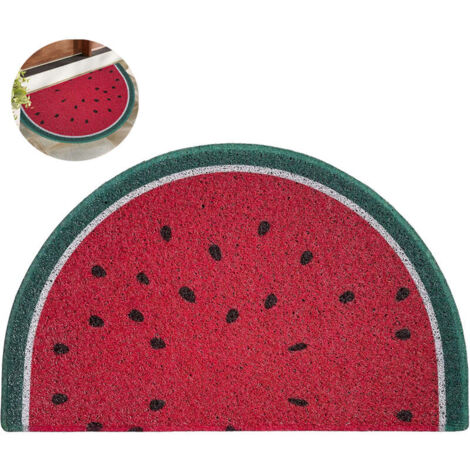 (Paillasson pastèque) -40x60 Cadeau de Pendaison de crémaillère - Trappe la saleté - Tapis de sol sale et résistant à l'usure pour entrée de maison minimaliste moderne (1/4)