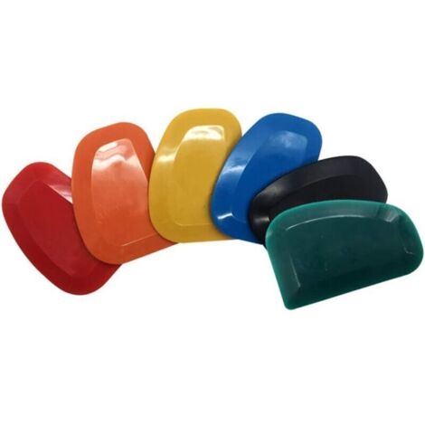 (6 Pièces)Jeu De Spatules En Caoutchouc.Couteau À Enduire.Ensemble De Couteau À Mastic En Caoutchouc. Ensemble De Grattoir À Peinture En Plastique. Grattoirs À Mastic (1/5)
