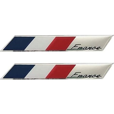 (10×1.5×0.2)Sticker Autocollant De Voiture France. 2 Pcs Drapeau Français 3D Autocollant pour Voiture De Décoration De Autocollants Accessoires Extérieurs