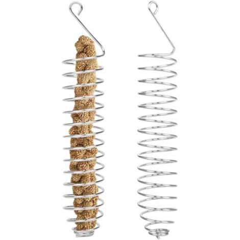 Lot de 2 Porte-friandises pour Perroquet.Brochette de Nourriture en Acier Inoxydable pour Calopsitte Perruche Perroquet (1/5)