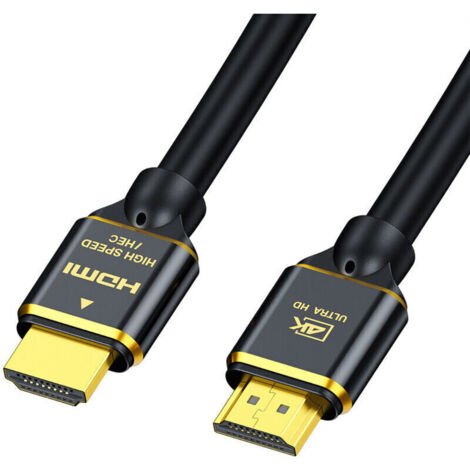 Câble HDMI 4K 1.5m. Câble HDMI Haute Vitesse 18 Gbps Snowkids. 4K. 3D. 2160P. 1080P. Ethernet - Cordon HDMI tressé 28AWG - Compatible avec Le Retour Audio (Arc) TV UHD. Blu-Ray. PS4. PS3. PC (1/5)