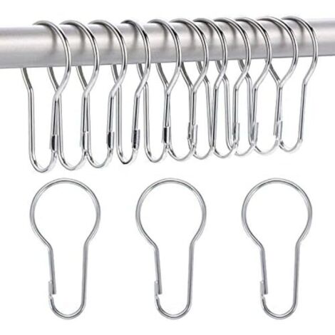 68mm 40 Pack Anneaux de Rideau de Douche Crochets Suspendus pour Tri et Organisation (1/5)