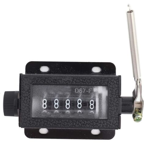1 PCS Compteur de tirage à 5 chiffres. réinitialisable mécaniquement. compteur de course de tirage manuel avec précision (0 à 99999) (1/4)