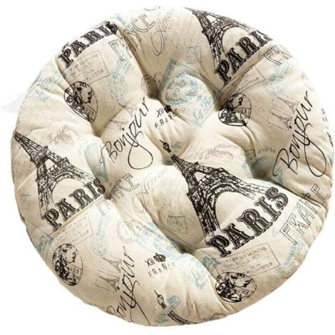 40x40 Rond-Tour RoseCoussin de Chaise Imprimé Doux Classe Bureau Galette de Chaise (1/5)