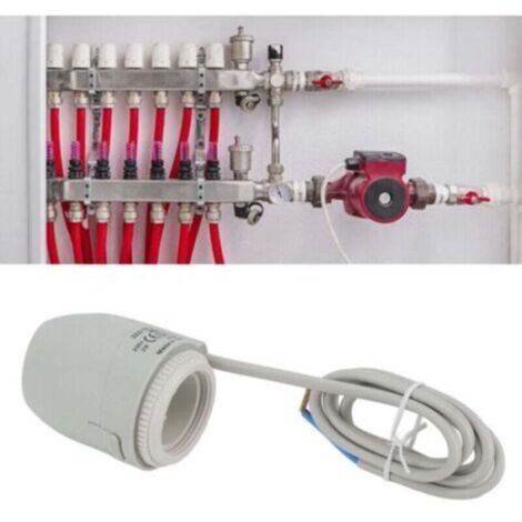 Actionneur Thermique électrique. Vanne de Chauffage par Le Sol étanche IP54 2W Collecteur D'actionneur Thermique électrique pour Thermostat de Chauffage par Le Sol (1/4)