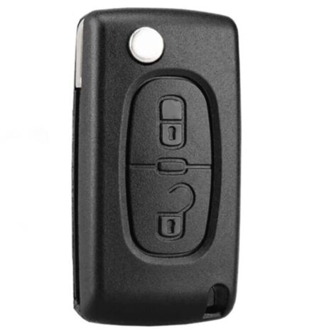 Boutons Coque Clé Compatible CE0536 clé à Rabat Pliable pour Peugeot 207 307 308 407 408 3008 5008 Citroen C2 C3 C4 C5 C6 C8 (2 Boutons. CE0536) (1/4)