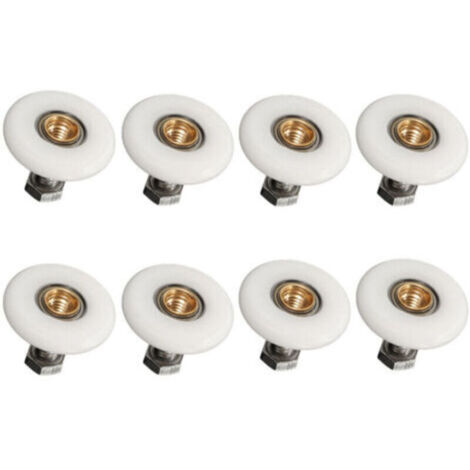 8x Roulette Porte Douche 19mm Rouleau Rempalcement Porte Douche pour Salle de Bain (1/4)