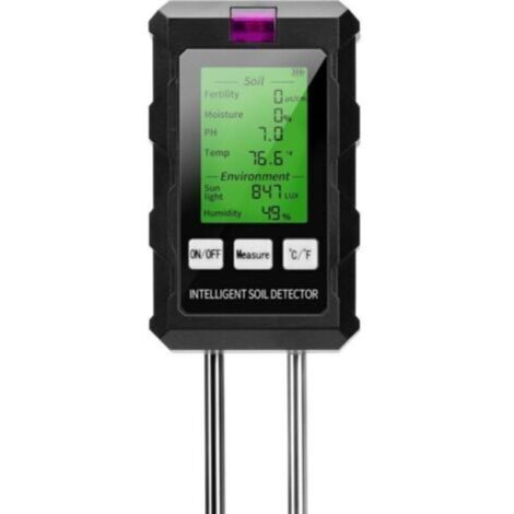 Compteur de sol 6 en 1. PH/Température/Humidité/Lumière. Testeur de sol avec technologie à double sonde. compteur PH. pour terreau. jardin. ferme. pelouse. potager (1/4)