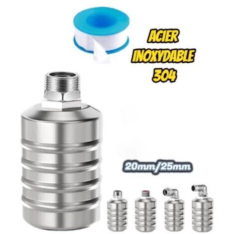Vanne d'eau. vanne à flotteur de contrôle du niveau de liquide. entièrement automatique en acier inoxydable 304. contrôleur de niveau d'eau de vanne (25 mm. entrée d'eau latérale)