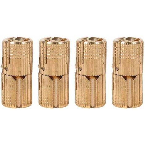 Charnières Cylindriques Invisibles en Laiton. Charnières à Barillet Cachées. Angle d'Ouverture 180° (4 Pcs) (1/5)
