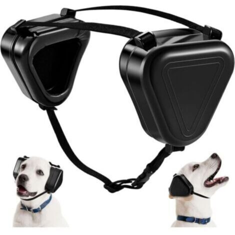 Cache-oreilles de protection contre le bruit pour chien. cache-oreilles de protection auditive pour chien. noir (1/4)