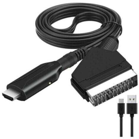 Adaptateur Péritel vers HDMI. Convertisseur Péritel vers HDMI avec câble HDMI. Scart vers Hdmi Convertisseur. pour Full HD TV 720P/1080P.Audio Vidéo pour Lecteur DVD Sky Blu-Ray STB VHS Xbox PS3 NPTER (1/4)