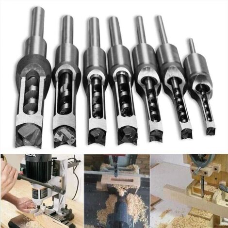 INHHUB Mèches de forage hélicodales HSS. travail du bois. carré. outils de forage. mortaises carrées. trou carré. scie étendue 6.0mm 16mm 1 pièce.16mm-INHHUB (1/5)
