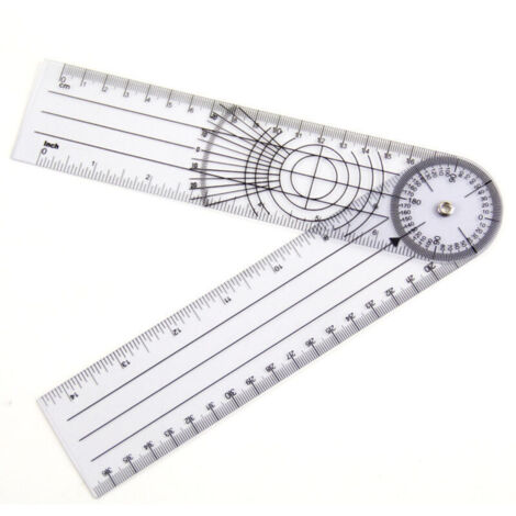 Goniometre Kiné. Professionnel 360 Degré Multi-Règle Angle 14 Pouces Colonne Vertébrale Médicale (1/4)