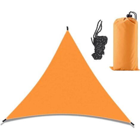 Auvent Imperméable Triangulaire 3x3x3M. Protection Solaire et Coupe-Vent pour Jardin et Terrasse (1/5)
