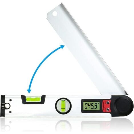 Rapporteur d'Angle Numérique. Niveau à Bulle LCD 0-230 °. 300 mm pour Bois et Bricolage (1/5)