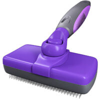 Brosse autonettoyante pour chien et chat – Brosse pour chien à poils longs, brosse pour chien à poils courts, élimine sans effort les enchevêtrements et les nœuds.