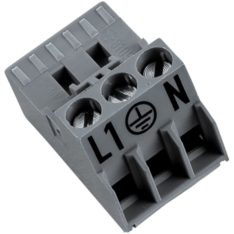 Wolf Conector de 3 polos RAST 5 en azul claro L/PE/, 274741999