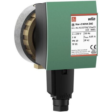 Wilo Bomba de circulación de agua potable de rotor húmedo Star-Z NOVA, 4132750