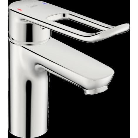 HANSA Grifo monomando Grifería de lavabo HANSACA 4602 Palanca de estribo Palanca de accionamiento larga Salida 114 mm Cromo, 46022286 (1/5)
