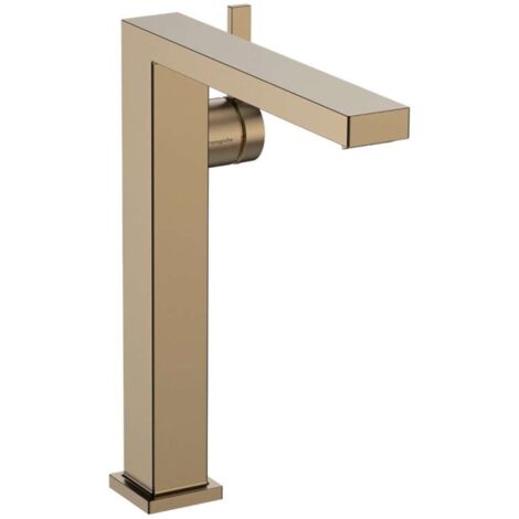 Hansgrohe HG Tecturis E Grifo de lavabo monomando 240 Fine CoolStart EcoSmart+ para lavabos sobre encimera con vaciador Push-Open Brushed Bronze, 73070140 (1/3)