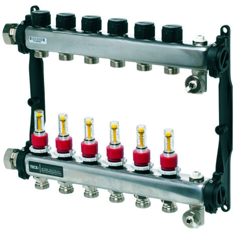 Colector de circuito de calefacción TECEfloor de acero