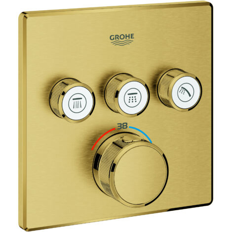 GROHE Termostato Grohtherm SmartControl 29126 cuadrado FMS 3 ASV cool sunrise cepillado, 29126GN0 (1/4)
