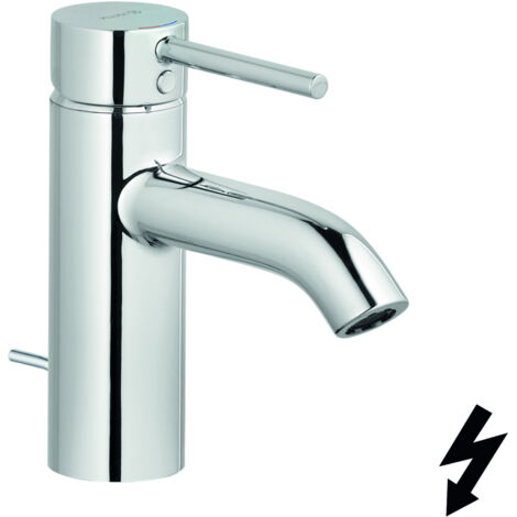 KLUDI BOZZ Grifo monomando para lavabo 75mm juego de vaciado, para acumuladores sin presión cromo, 382770576 (1/3)