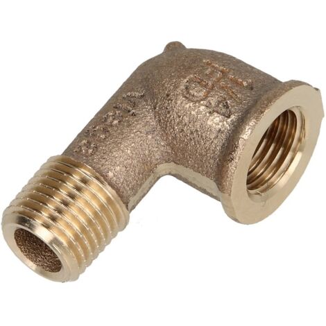 Viega Codo 90 grados, R 1/4, Rp 1/4 bronce rojo o bronce de silicio Modelo 3092, 318000