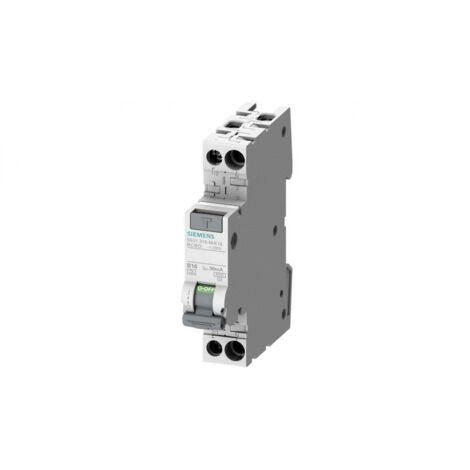 Siemens Interruptor diferencial/automático compacto 1P+N 6kA Tipo A 30mA B10, 5SV13166KK10