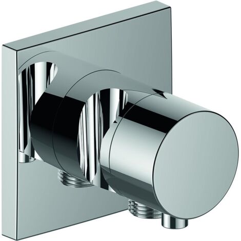 Keuco KE Válvula de inversión de 2 vías IXMO Comfort 59556, conexión de manguera/teleducha, cuadrada, cromo negro cepillado, 59556131202 (1/5)