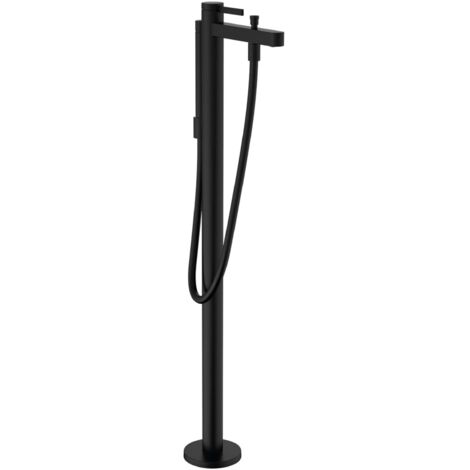 hansgrohe Finoris Grifo monomando de bañera de pie negro mate, 76445670 (1/3)