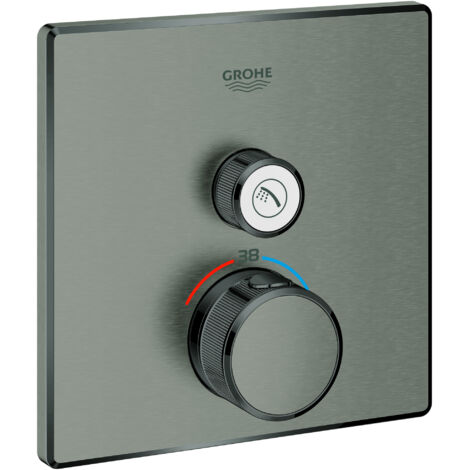 GROHE Termostato Grohtherm SmartControl 29123 cuadrado FMS 1 ASV hard graphite cepillado, 29123AL0 (1/4)