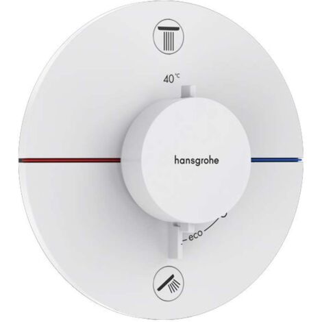 Hansgrohe HG ShowerSelect Comfort S Termostato empotrado para 2 salidas Blanco mate, 15554700 (1/5)