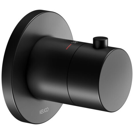 KEUCO IXMO Grifería termostática empotrada DN15 redonda negro mate, 59553370001 (1/2)