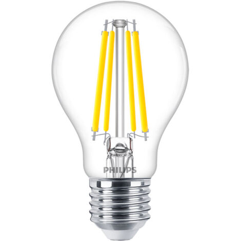 Philips MASTER Value LEDbulb E27 Pera Clara 7.8W 1055lm - 927 Luz muy Cálida Mejor reproducción de color - Regulable - Reemplazo 75W