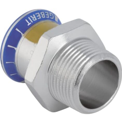Geberit Mapress Acero inoxidable Transición con rosca macho (Gas), 34078