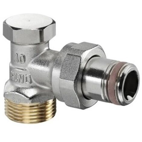 OVENTROP Racor de retorno Combi 2 angular DN 10, R 3/8 x Rp 3/8, PN 10, latón, niquelado, 1091061