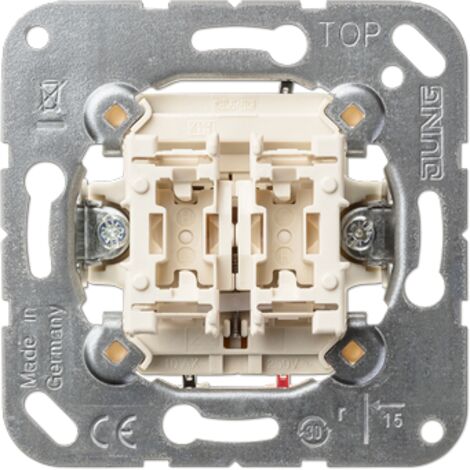 Doble interruptor para persianas con enclavamiento JUNG 509 VU
