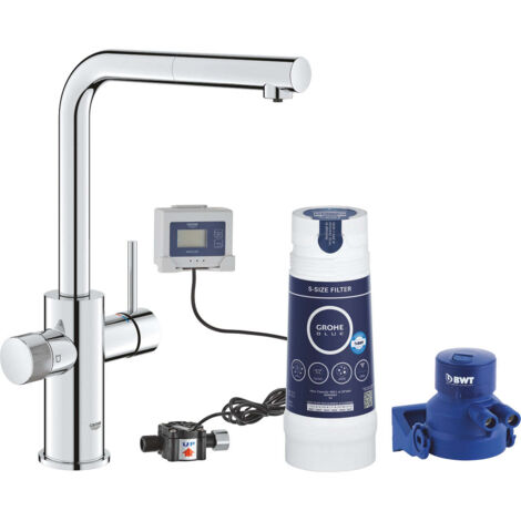 GROHE 30 591 000  BLUE Pure Minta Starter Kit con grifo extraíble cromo - ref: 30 591 000