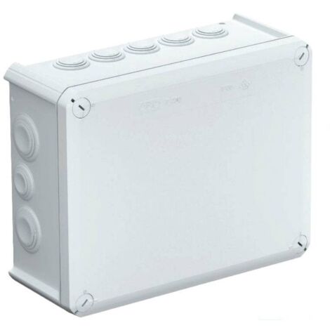 OBO Bettermann Caja de derivación de cables con entradas 240x190x95 polipropileno, reforzado con fibra de vidrio gris claro RAL 7035, 2007109
