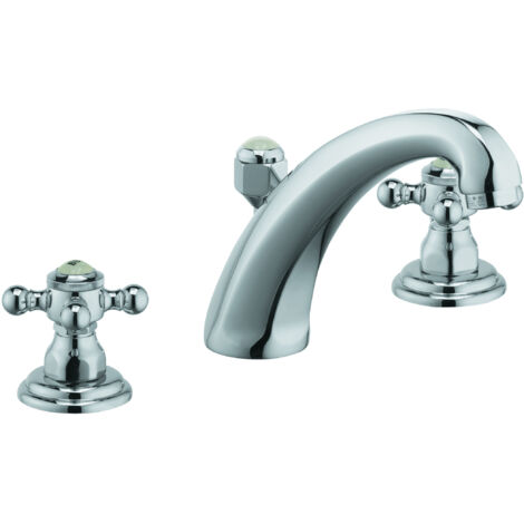 KLUDI 1926 Grifo de lavabo Montaje de tres agujeros, alcance 150 mm, cromo, W270, 510430520 (1/3)