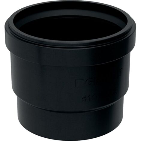 Manicotto PEHD 50 con guarnizione a labbro, nero (fognatura HDPE)