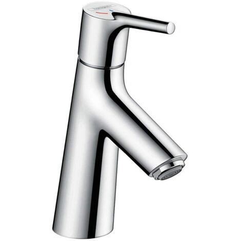 Hansgrohe Talis S - Miscelatore monocomando 80 CoolStart per lavabo, con sistema di scarico a tirante, cromato 72013000