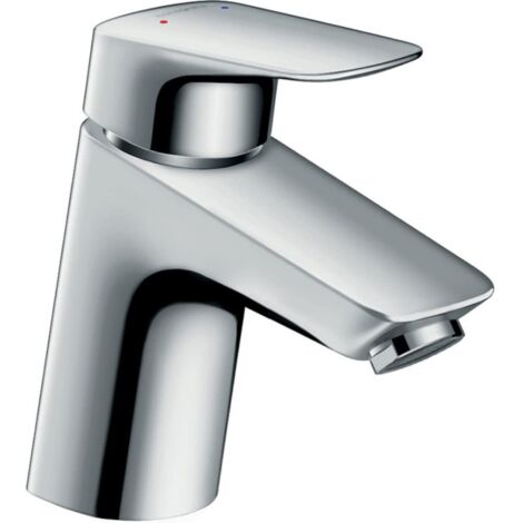 hansgrohe Logis Miscelatore monocomando lavabo 70 per bassa pressione/scaldabagno aperto con piletta di scarico Push-Open Cromo, 71074000 (1/4)