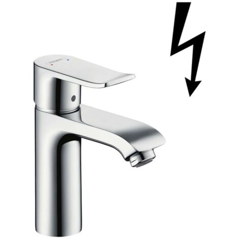 hansgrohe Metris Miscelatore monocomando lavabo 110 per bassa pressione/scaldabagno aperto con set di scarico a tirante Cromo, 31074000 (1/3)