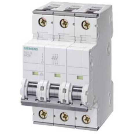 Siemens Interruttore automatico 400V 10kA, 3 poli, C, 6A, T=70mm, 5SY43067 (1/3)