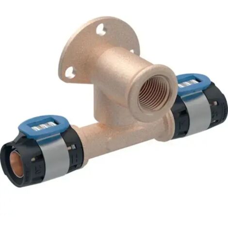 Gomito di allacciamento a t 90° flowfit disassato per multistrato a pressare 1/2" - ø20mm - profonditÀ 36mm GEBERIT