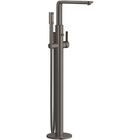 GROHE Miscelatore monocomando per vasca Lineare 237921 montaggio a pavimento FMS hard graphite spazzolato, 23792AL1 (1/4)
