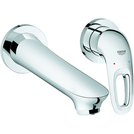 GROHE Miscelatore a 2 fori a parete per lavabo Eurostyle 195713 set di montaggio finale cromo, 19571003 (1/3)